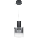 Quoizel Lighting - Quoizel Lighting PCKR1508EK Kilmer, 13.5" 12W 1 LED Small Mini Pendant, Black - Impress your guests with the contemporary style ofKilmer 13.5 Inch 12W Earth Black Smoke Om *UL Approved: YES Energy Star Qualified: n/a ADA Certified: n/a  *Number of Lights: 1-*Wattage:12w LED bulb(s) *Bulb Included:Yes *Bulb Type:LED *Finish Type:Earth Black