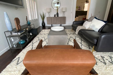 Inspiration for a mid-sized industrial living room remodel in Phoenix