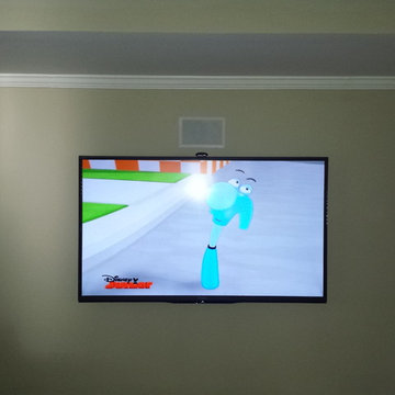 TV's over 50" installed with wire concealment(regular wall no fireplace) $125