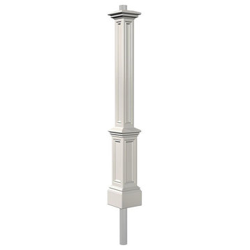 Mayne Signature Traditional Plastic Lamp Post with Mount in White