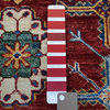 3'4"x19'3" Red Super Kazak Geometric Design Handmade Runner Rug