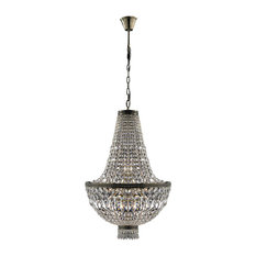 French Antique Chandeliers Houzz Crystal Lighting Palace French Empire 8 Light Antique Bronze Finish Clear Basket Chandelier