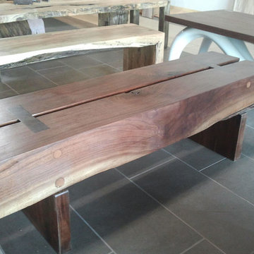 black walnut bench