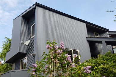 Inspiration for an industrial exterior home remodel in Vancouver