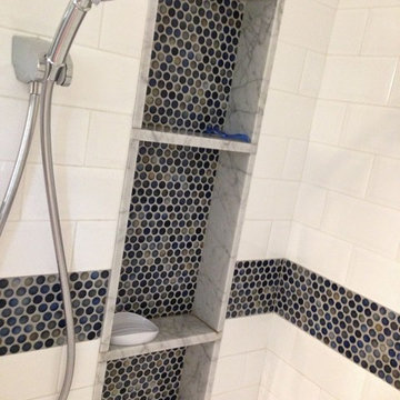 An Updated Classic Hall Bath