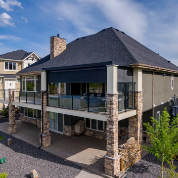 Upper Deck StruXure Pergola Enclosed With Phantom Motorized Privacy Screens