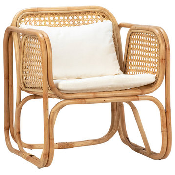 Classic Cane and Bamboo Arm Chair