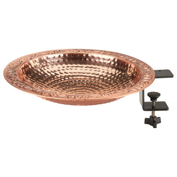 Pure Copper 13.5" Deck Mount Bird Bath By Good Directions