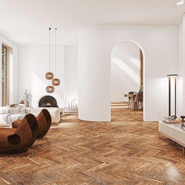 Warm Minimalist Living Room With Eurpoean Designs