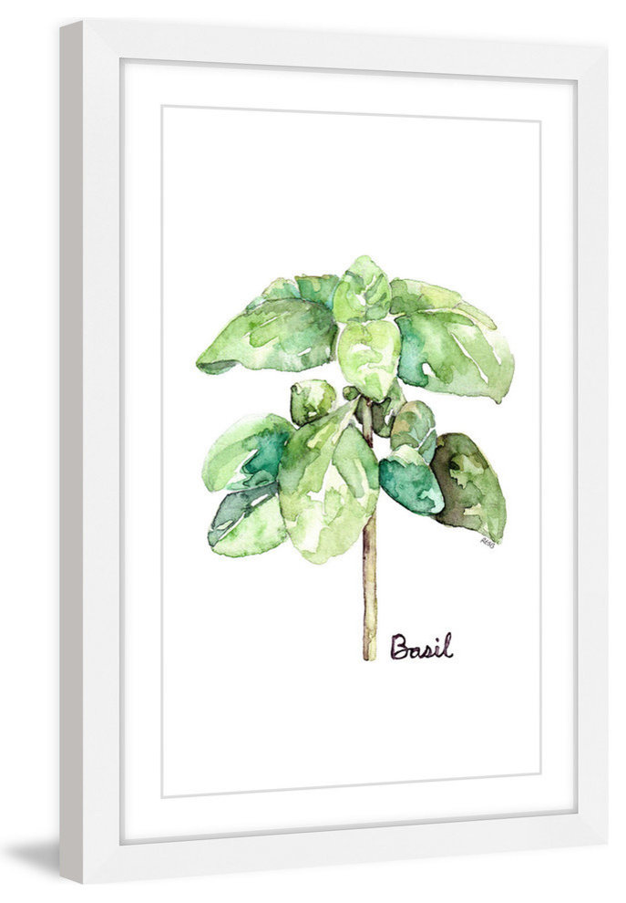 "Herb Basil" Framed Print by Rachel Byler