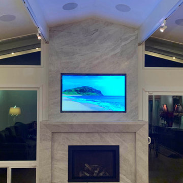 San Carlos Fireplace Makeover - From Brick To Stunning Stone