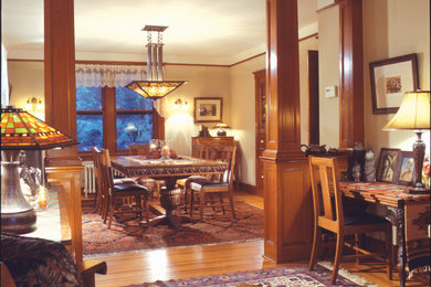 Arts and crafts dining room photo in New York