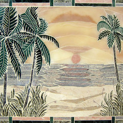 Handcrafted marble mural - Tile