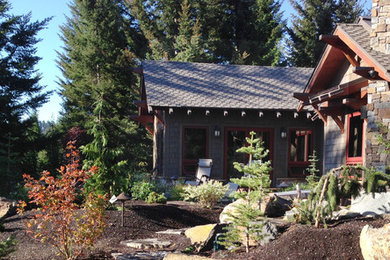 Home design - large craftsman home design idea in Seattle