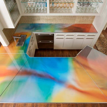 UV Printing on Glass Backsplash