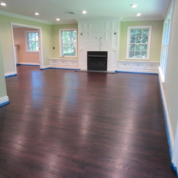 Manhasset Munsey Park home - Red Mahogany stain and Bona Traffic HD Satin!