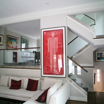Channel mounted glass railing