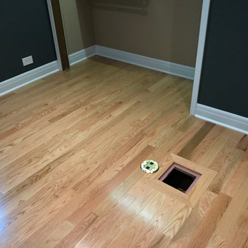 Second floor remodel with new flooring, trim, and a recording studio