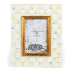Parchment Check Enamel Frame- 4" x 6" | MacKenzie-Childs - Picture Frames