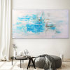 'Moisture' 60 inches White Abstract Original Large Modern Painting MADE TO ORDER
