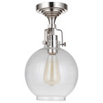 Craftmade - Craftmade State House 1 Light Sphere Semi Flush, Polished Nickel - Part of the State House Collection