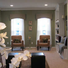 built-in book shelves