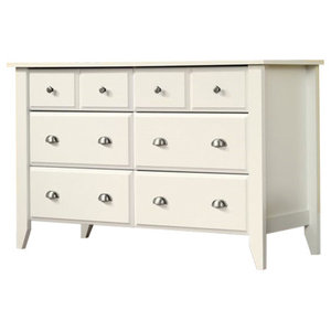 Sauder Shoal Creek Dresser In Soft White Transitional Dressers By The Mine