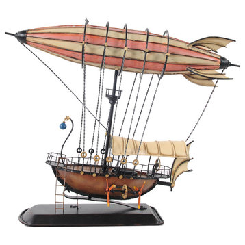 Steampunk Airship Model Collectible Metal scale model Airplane