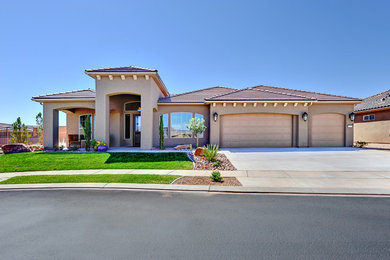Example of a minimalist exterior home design in Salt Lake City