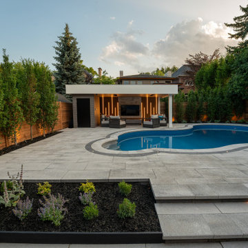 Complete Backyard Landscape Design with Custom Pool, Spa & Cabana