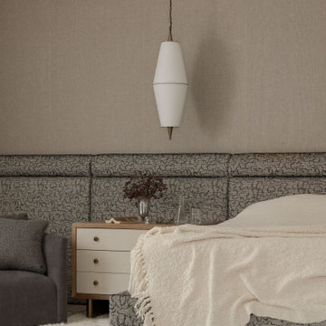 Primary Bedroom with Custom Headboard