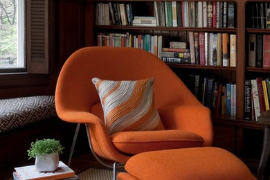 Eclectic living room photo in Boston