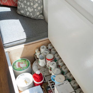 Hidden Storage in the Banquette Seat