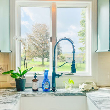 Tranquil Blue Inset Shaker Kitchen