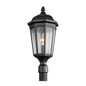 Kichler Courtyard Outdoor Post Mount 1-Light, Textured Black