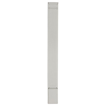 8"Wx108"Hx2 3/4"D With 14" Attached Plinth, Fluted Pilaster, Each
