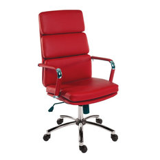 50 Most Por Red Office Chairs For 2018 Houzz Uk Tipton Office Furniture Retro Executive Chair Supple Faux Leather Bright Chrome