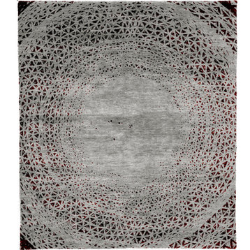 Zone A Wool Hand Knotted Tibetan Rug, 10' Round