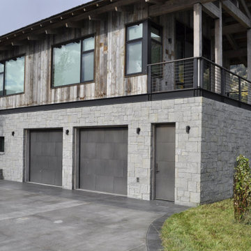 Charcoal Bluff Real Thin Stone Veneer Rustic Home Exterior