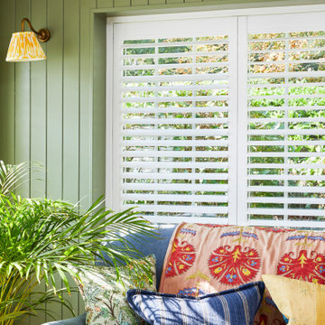 Country Home Garden Room White Shutters