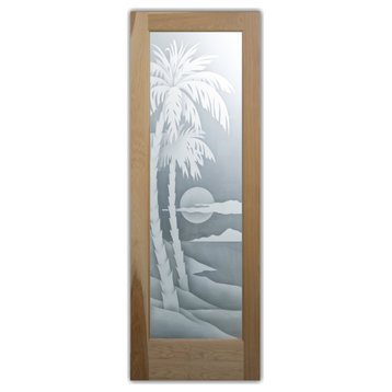 Pantry Door - Palm Sunset - Hickory - 24" x 80" - Book/Slab Door