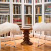 HomeRoots Decor Sheepskin Dining Chair Cushion, Natural 2 Pack