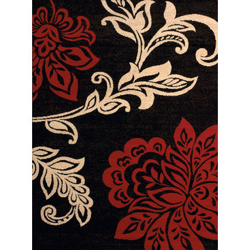 United Weavers Dallas Trouseau Floral Rug, Red (851-10830), 7'10"x10'6"