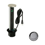 Sensio Pop Up Power Charging Station, 3-Socket 2-USB Outlets, Gun Metal