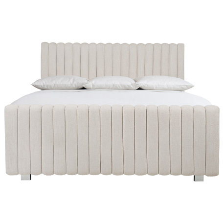 Bernhardt Silhouette Channel Upholstered King Panel Bed