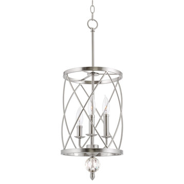 Kira Home Eleanor 27" Foyer Light Pendant Chandelier, Cylinder Metal Shade