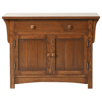 Arts and Crafts Mission Oak Sideboard or Entry Way Cabinet