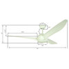Lucci Air Nordic 56" 3-blade DC Ceiling Fan with Remote Control, Green
