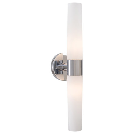 George Kovacs P5042 Saber 2 Light Bathroom Vanity Light, Chrome