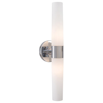 George Kovacs P5042 Saber 2 Light Bathroom Vanity Light, Chrome